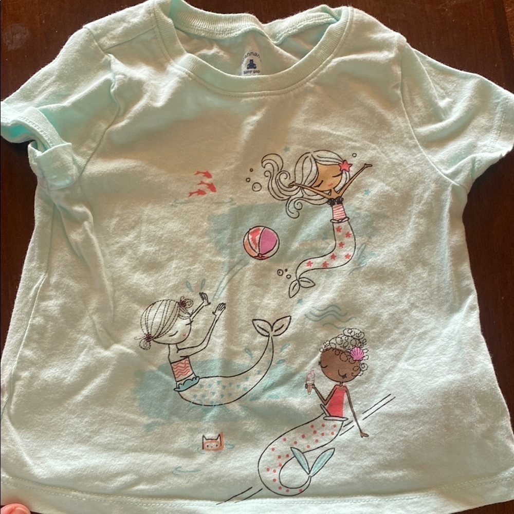 Kids Mermaid Graphic Tee - Mint Green